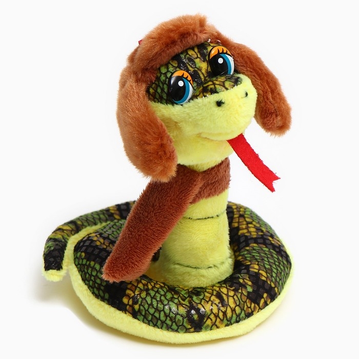 Мягкая игрушка «Змея», 10 см, цвет коричневый Мягкая игрушка «Змея», 10 см, цвет коричневый