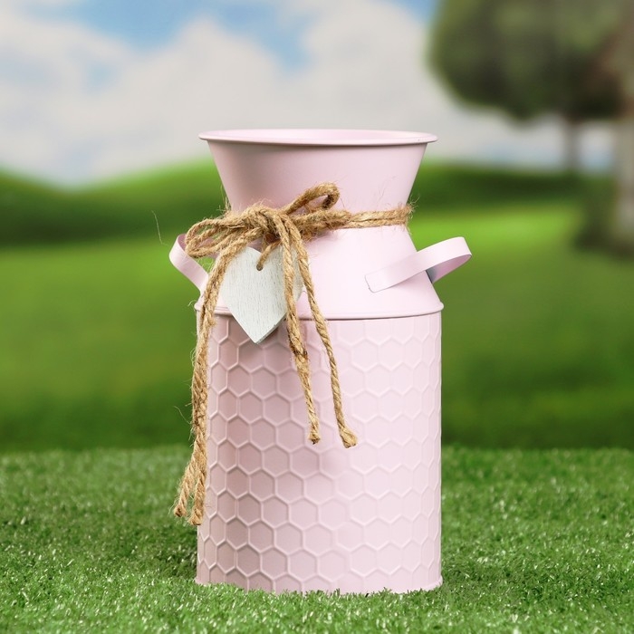 Кашпо - ваза  Кашпо - ваза "Кирсти" розовая, 19х10х10см