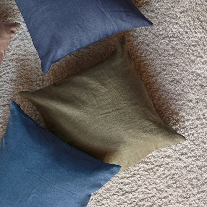 Декоративная наволочка SL Home Linen 40*40 см, цв. зеленый, 100%лён Декоративная наволочка SL Home Linen 40*40 см, цв. зеленый, 100%лён