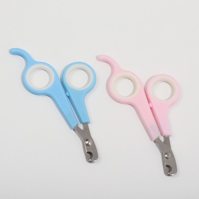 Ножницы-когтерезы с упором для пальца, 12 х 6 х 0,5 см, эконом, микс цветов Ножницы-когтерезы с упором для пальца, 12 х 6 х 0,5 см, эконом, микс цветов