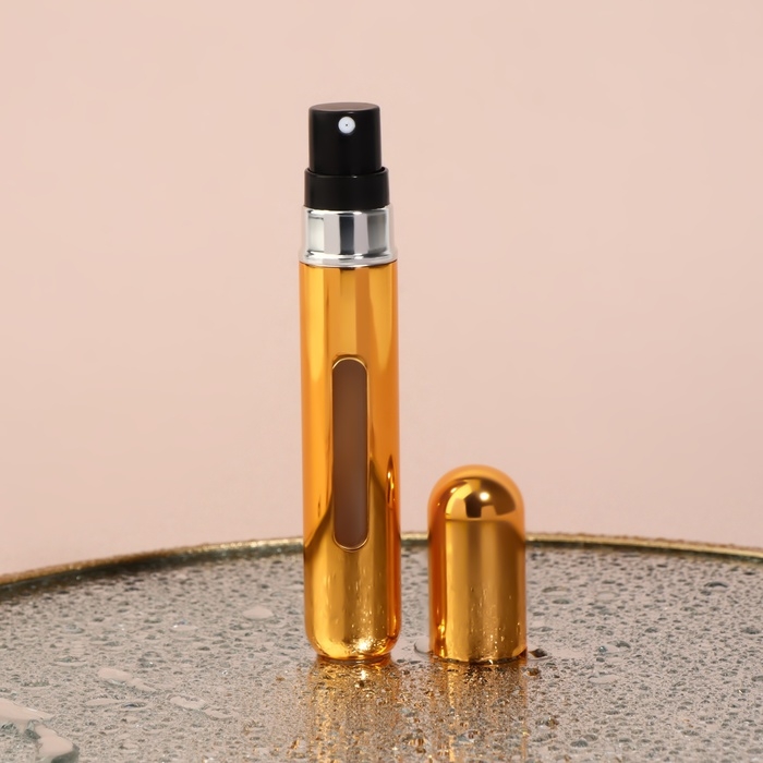 Атомайзер для парфюма, с распылителем, 8 мл, цвет золотистый Атомайзер для парфюма, с распылителем, 8 мл, цвет золотистый