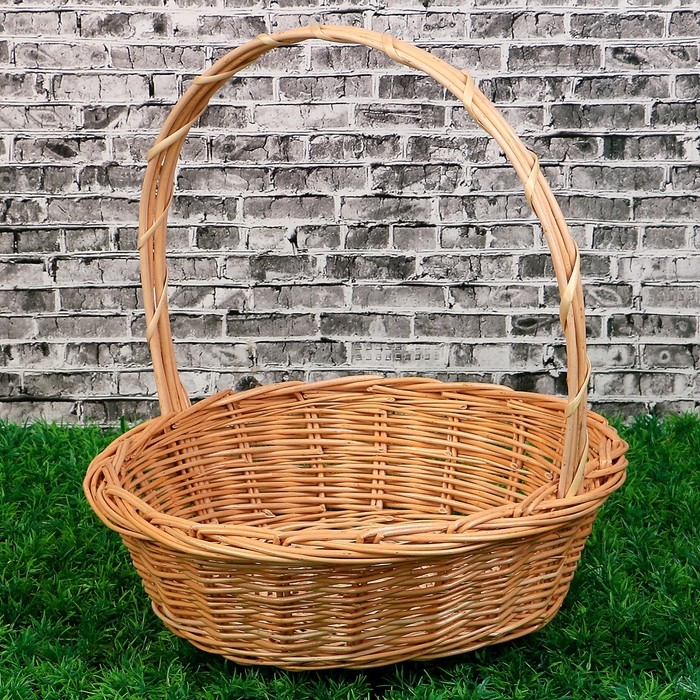 Корзина «Карина», №3, Dдно=25 см, Dверх=31 см, H=9/34 см, ручное плетение, ива Корзина «Карина», №3, Dдно=25 см, Dверх=31 см, H=9/34 см, ручное плетение, ива