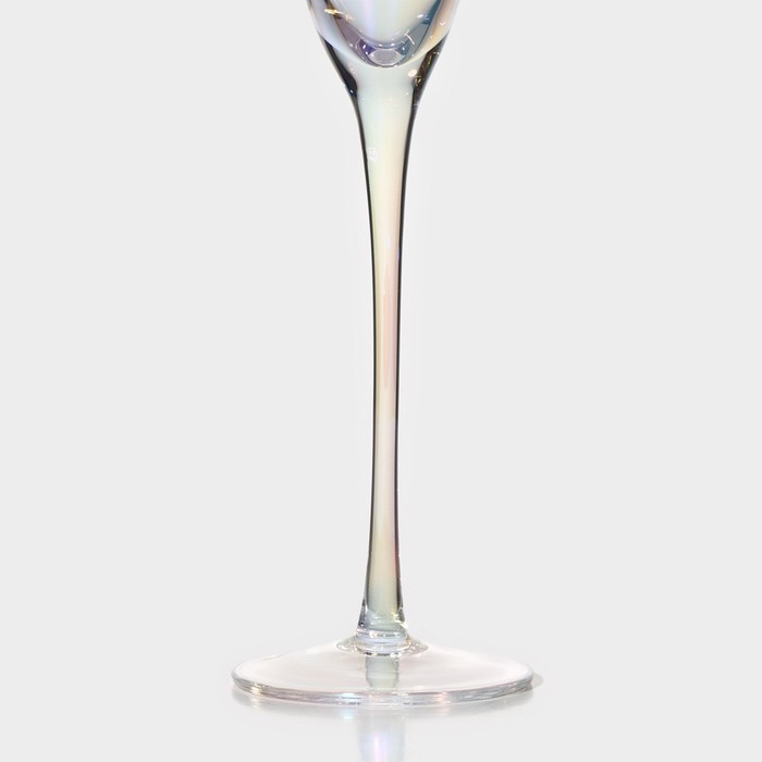 Набор бокалов для шампанского стеклянный Magistro «Иллюзия», 180 мл, 5,5×27,5 см, 2 шт, цвет перламутровый Набор бокалов для шампанского стеклянный Magistro «Иллюзия», 180 мл, 5,5×27,5 см, 2 шт, цвет перламутровый