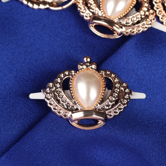 Декоративные элементы на прокол «Короны», 4 × 2,5 см, 10 шт, цвет золотой Декоративные элементы на прокол «Короны», 4 × 2,5 см, 10 шт, цвет золотой