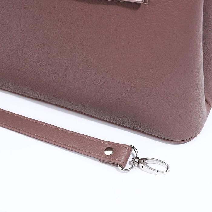 Сумка-тоут Сумка-тоут "Оливи" на молнии, цвет коричневый