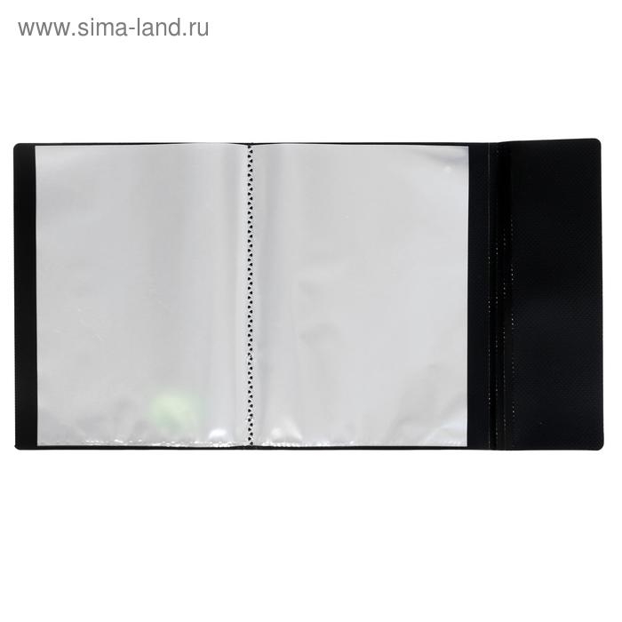 Папка 20 вкладышей А5, 500 мкм, deVENTE Monochrome, фактура, резинка, чёрный/неоновый зелёный Папка 20 вкладышей А5, 500 мкм, deVENTE Monochrome, фактура, резинка, чёрный/неоновый зелёный