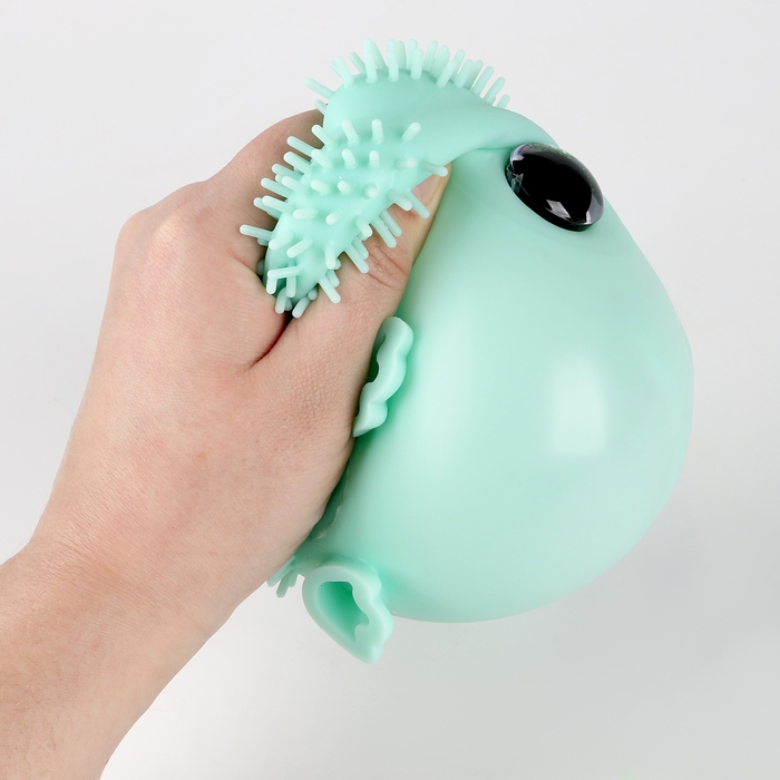 Мяч детский резиновый ёжка световой «Большие глазки», цвета МИКС , в шоубоксе