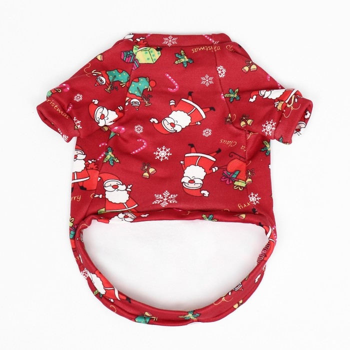 Новый год. Кофта новогодняя для животных  Новый год. Кофта новогодняя для животных "Подарки", размер L, красный (ДС 35, ОГ 45 см)