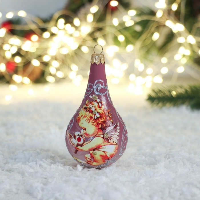 Ёлочная игрушка Ёлочная игрушка "Росинка большая-05" 9,5 см