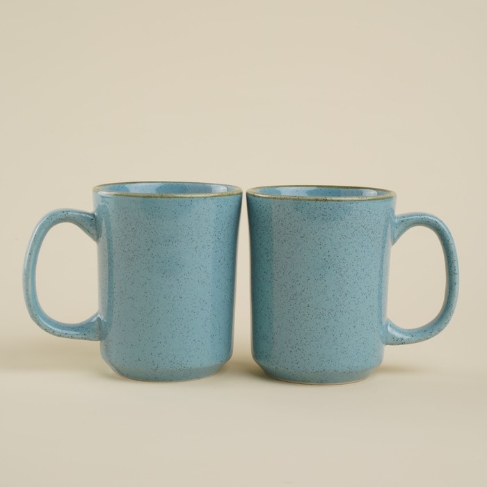 Набор кружек фарфоровых SL Home «Аззура», 400 мл, цвет голубой Набор кружек фарфоровых SL Home «Аззура», 400 мл, цвет голубой