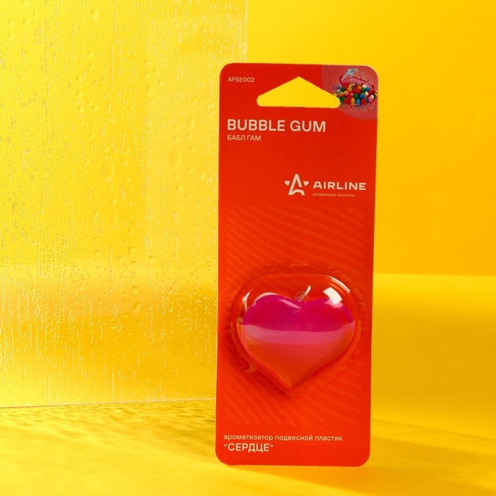 Ароматизатор подвесной Airline Ароматизатор подвесной Airline "Сердце", бабл гам AFSE002