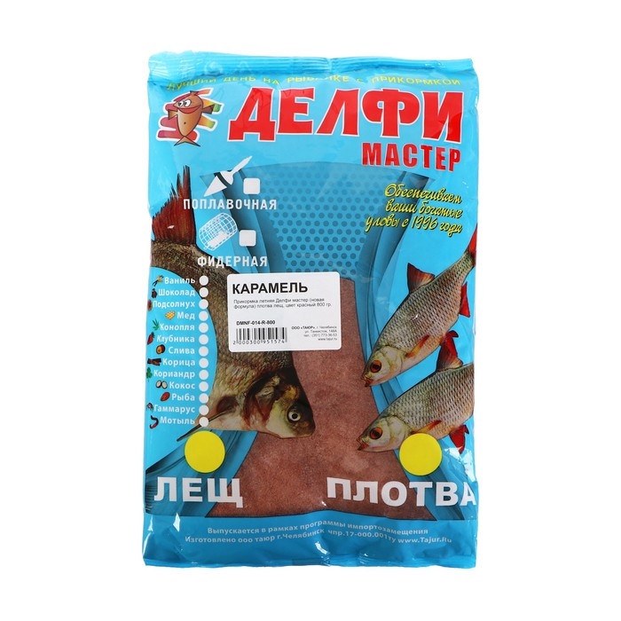 Прикормка DELFI  Прикормка DELFI "Мастер", летняя (новая формула), лещ-плотва, карамель, красная, 800 г