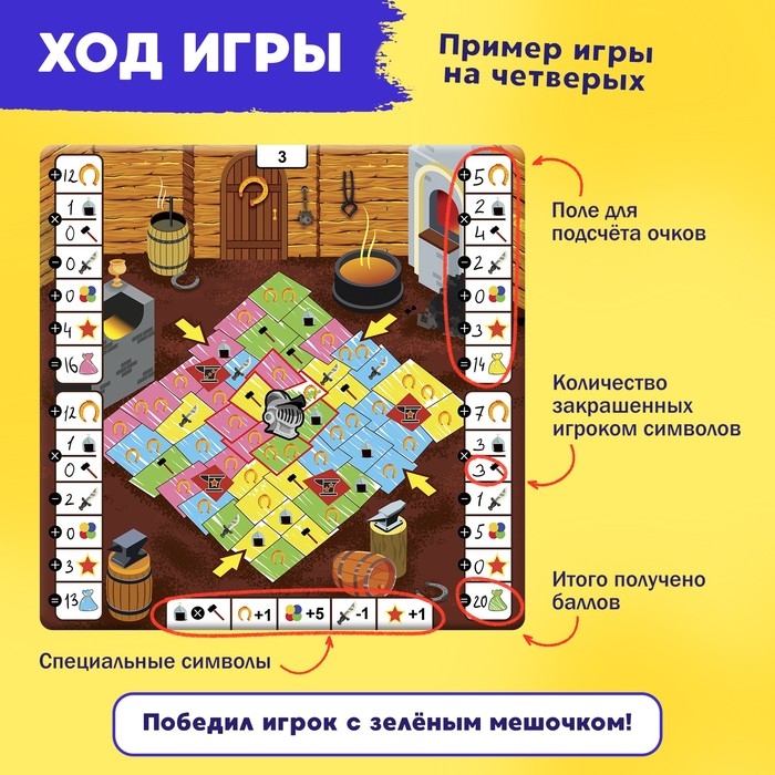 Настольная игра «Битва за цвет», 2-4 игрока, 8+ Настольная игра «Битва за цвет», 2-4 игрока, 8+