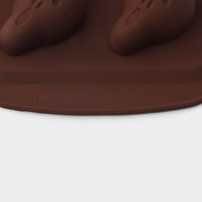 Форма для конфет и шоколада Доляна «Крик», силикон, 21×11×2 см, 10 ячеек, цвет коричневый Форма для конфет и шоколада Доляна «Крик», силикон, 21×11×2 см, 10 ячеек, цвет коричневый