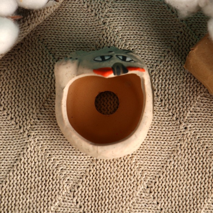 Горшок Горшок "Котейка", 6,2х7,5х5,5см, микс