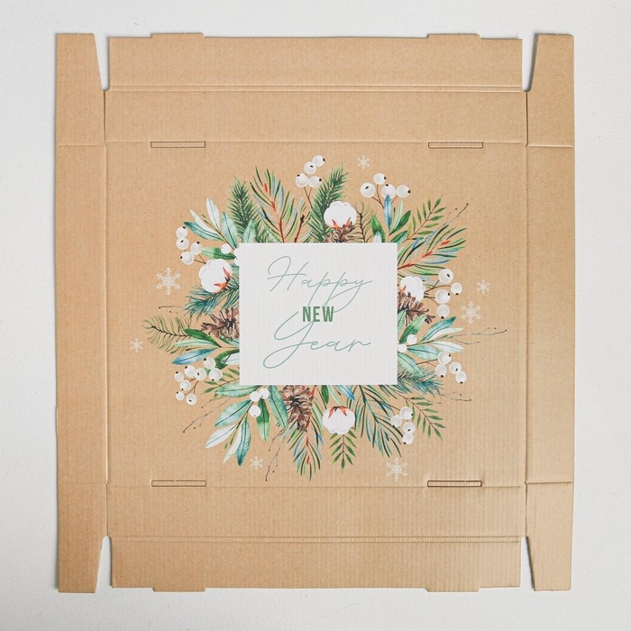 Коробка подарочная новогодняя складная «Тепла и уюта», 31,2 х 25,6 х 16,1 см, Новый год Коробка подарочная новогодняя складная «Тепла и уюта», 31,2 х 25,6 х 16,1 см, Новый год