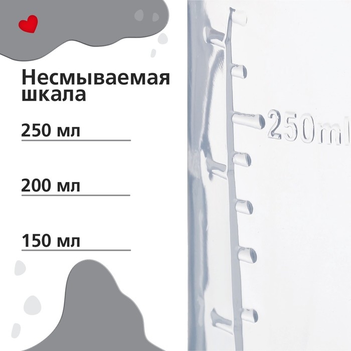 Бутылочка для кормления «Люблю молоко», классическое горло, с ручками, 250 мл., от 3 мес., цвет белый Бутылочка для кормления «Люблю молоко», классическое горло, с ручками, 250 мл., от 3 мес., цвет белый