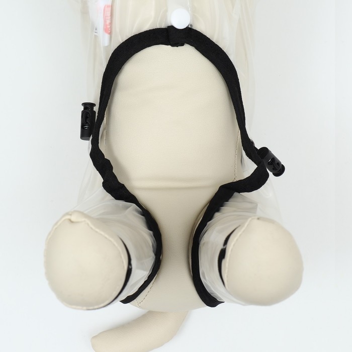 Дождевик-комбинезон для собак, р-р 6ХL (ДС 58, ОГ 86,5, ОШ 66 см, вес 50-60 кг), прозрачный  9382374