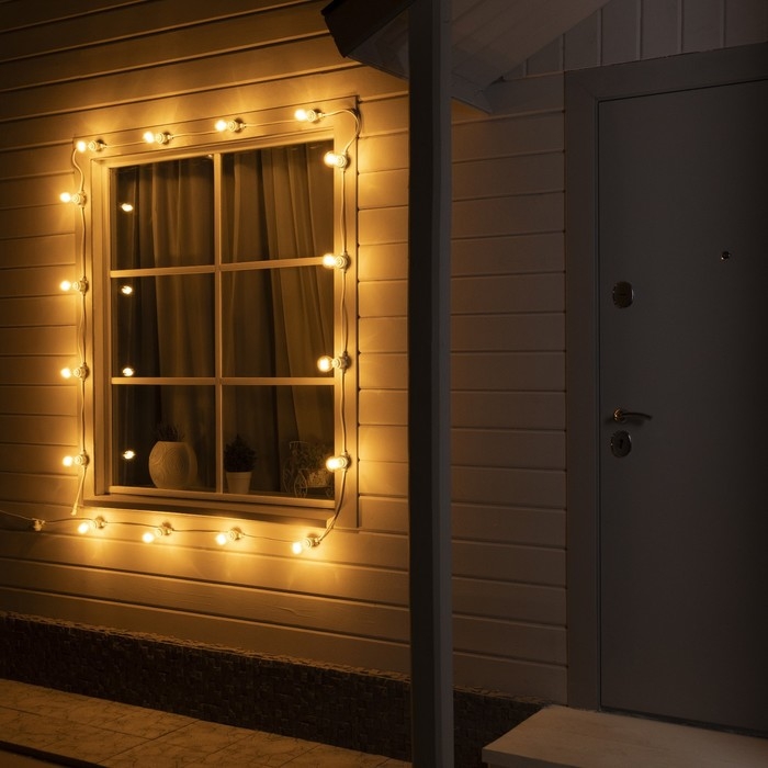 Гирлянда «Белт-лайт» 10 м, IP65, УМС, 2W, белая нить, шаг 40 см, Е27 (без ламп), 220 В Гирлянда «Белт-лайт» 10 м, IP65, УМС, 2W, белая нить, шаг 40 см, Е27 (без ламп), 220 В