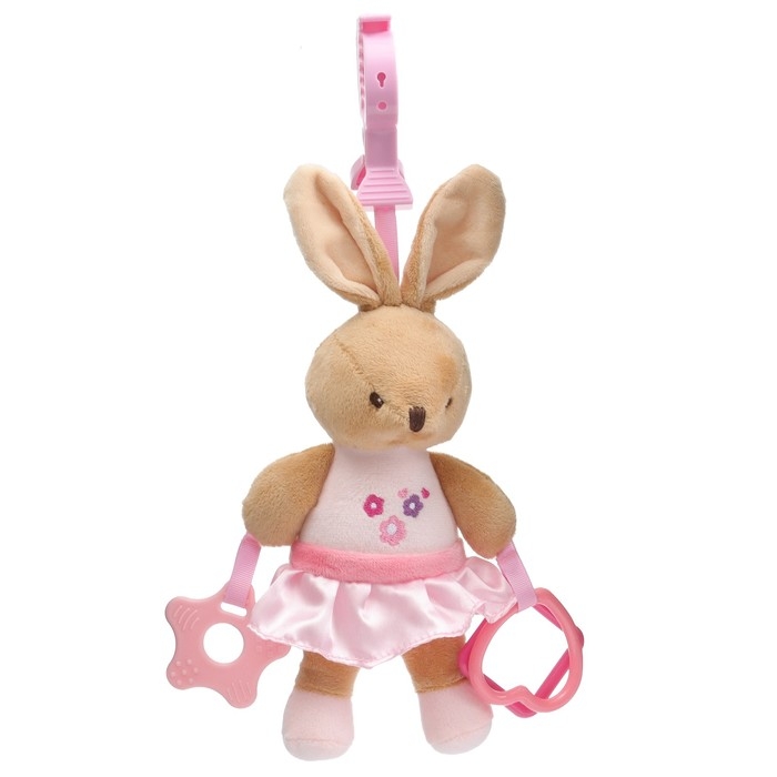 Подвеска мягкая «Зайка», погремушка, прорезыватель, на кроватку, коляску, Mum&Baby Подвеска мягкая «Зайка», погремушка, прорезыватель, на кроватку, коляску, Mum&Baby