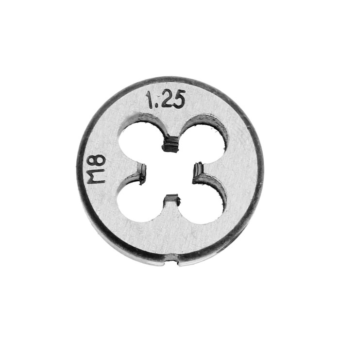Плашка метрическая ТУНДРА, М8 х 1.25 мм Плашка метрическая ТУНДРА, М8 х 1.25 мм
