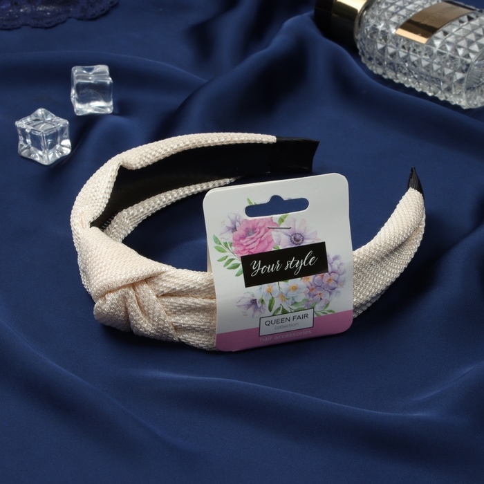 Ободок для волос Ободок для волос "Иви" 3 см, молочный