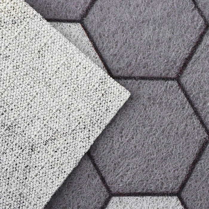 Коврик придверный грязезащитный Доляна «Гамма», вырезной, 60×90 см, цвет серый Коврик придверный грязезащитный Доляна «Гамма», вырезной, 60×90 см, цвет серый