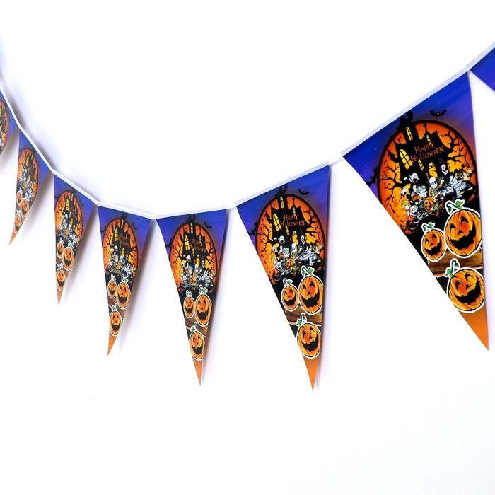 Гирлянда «Хэллоуин» 10 флажков Гирлянда «Хэллоуин» 10 флажков