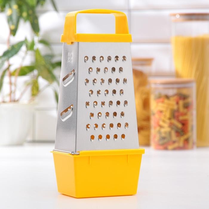 Тёрка «Комфорт», 4 грани и контейнер 450 мл, 11×8,5×27 см, цвет МИКС Тёрка «Комфорт», 4 грани и контейнер 450 мл, 11×8,5×27 см, цвет МИКС