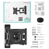 Кронштейн ONKRON M4S, для ТВ, наклонно-поворотный, 17"-43", 55 - 500 мм от стены, черный