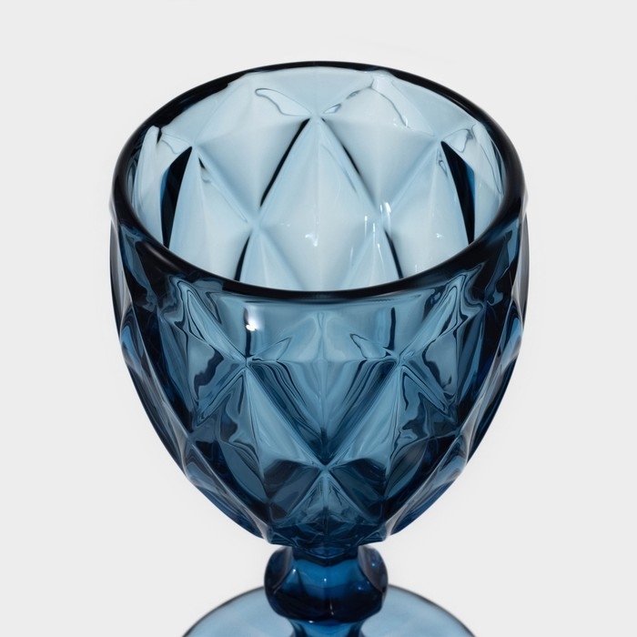 Набор бокалов для вина из стекла Magistro «Круиз», 250 мл, 8×15,3 см, 6 шт, цвет синий Набор бокалов для вина из стекла Magistro «Круиз», 250 мл, 8×15,3 см, 6 шт, цвет синий