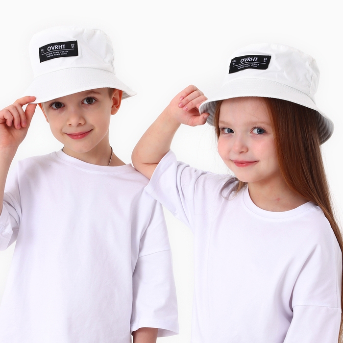 Панама детская для мальчика OVRHT, цвет белый, р-р 54 Панама детская для мальчика OVRHT, цвет белый, р-р 54