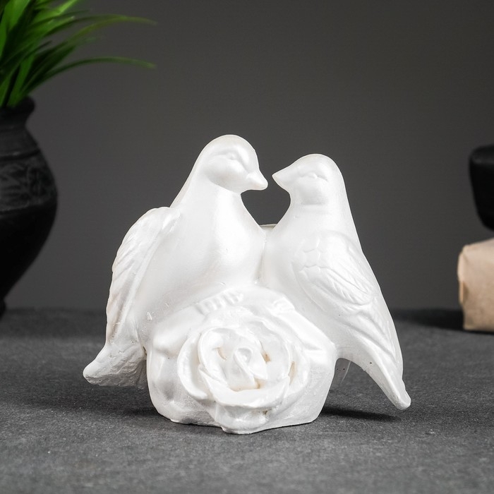 Фигура Фигура "Голуби" перламутровый, 12х12х7см