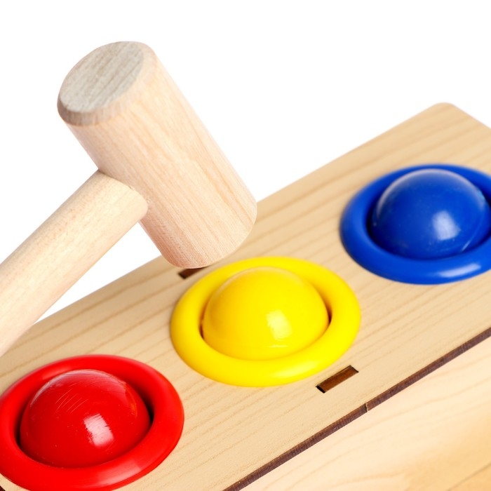 Стучалка-сортер «Классическая», с молотком, МИКС, d шарика: 3 см Стучалка-сортер «Классическая», с молотком, МИКС, d шарика: 3 см