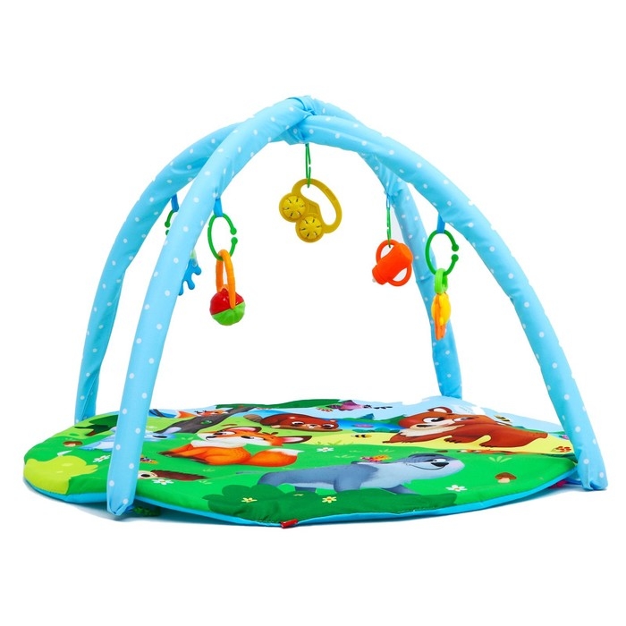 Развивающий коврик с дугами «Лесные зверята», 85х85 см, Крошка Я, Развивающий коврик с дугами «Лесные зверята», 85х85 см, Крошка Я,
