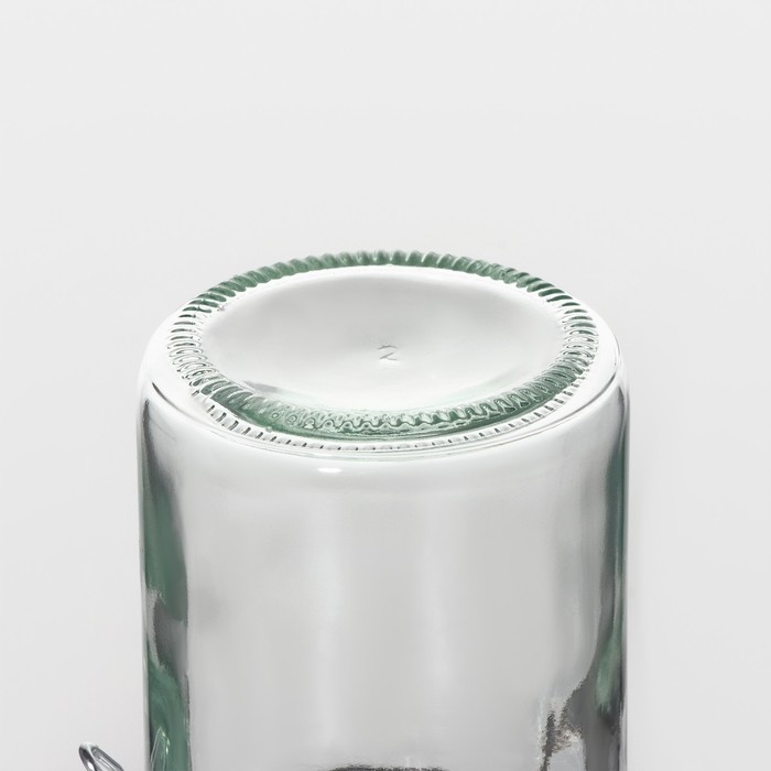 Банка стеклянная для хранения сыпучих продуктов Доляна &laquo;Оптима&raquo;, 250 мл, 6,5&times;11,5 см, с бугельным замком