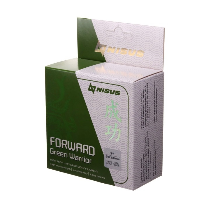 Леска NISUS FORWARD Warrior, диаметр 0.370 мм, тест 10.45 кг, 150 м, зелёная Леска NISUS FORWARD Warrior, диаметр 0.370 мм, тест 10.45 кг, 150 м, зелёная
