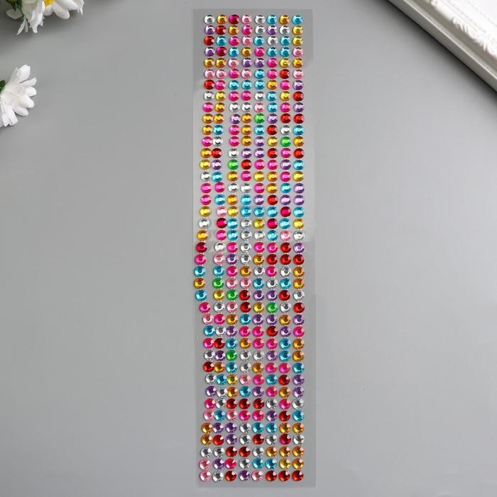 Наклейка пластик стразы Наклейка пластик стразы " Дождь" 32х7,5 см МИКС