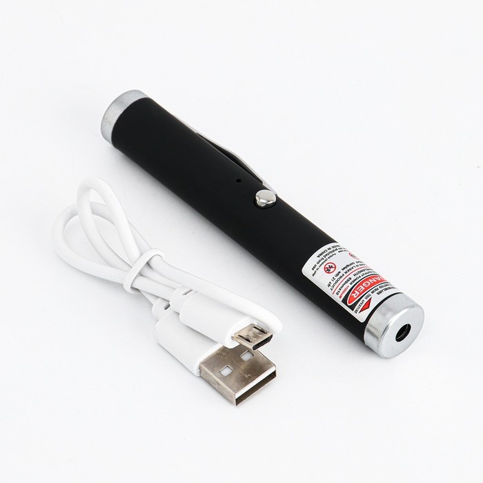 Лазерная указка 650 нм, 500 мАч, дальность 1 км, microUSB, красный луч Лазерная указка 650 нм, 500 мАч, дальность 1 км, microUSB, красный луч