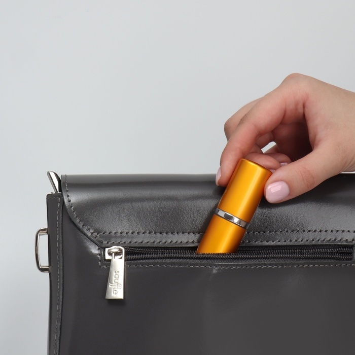 Флакон для парфюма, с распылителем, 10 мл, цвет золотистый Флакон для парфюма, с распылителем, 10 мл, цвет золотистый