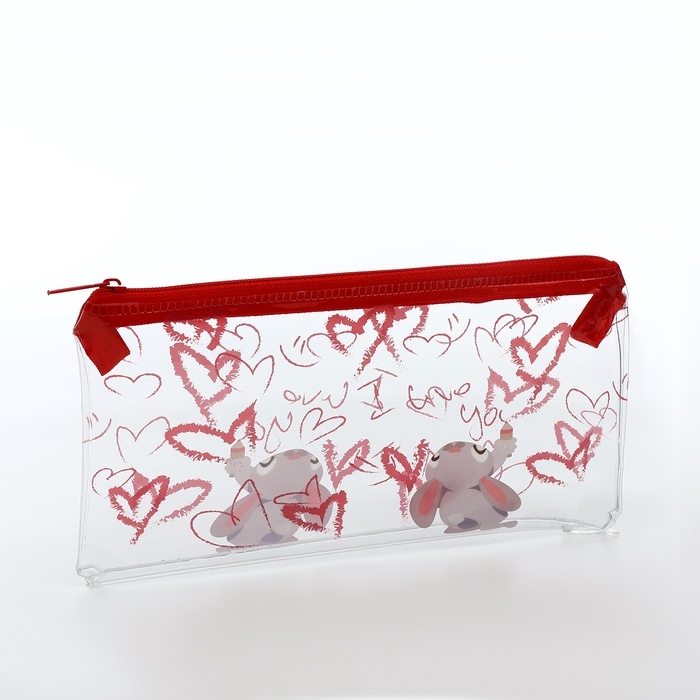 Косметичка-пенал на молнии, цвет прозрачный Косметичка-пенал на молнии, цвет прозрачный