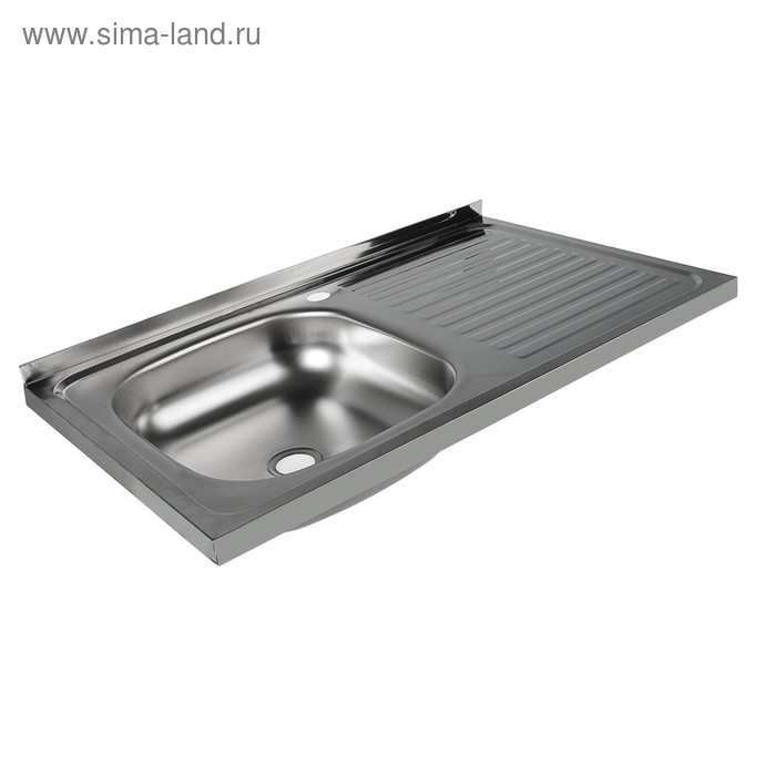 Мойка кухонная  Мойка кухонная "Владикс", накладная, без сифона, 80х50 см, левая, нержавеющая сталь 0.4 мм