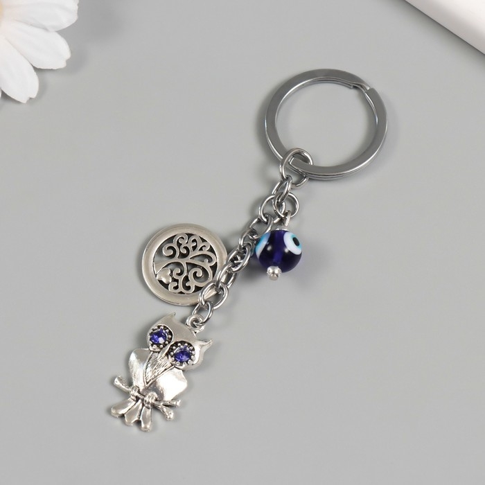 Брелок от сглаза металл Брелок от сглаза металл "Сова с деревом" 7,5 см