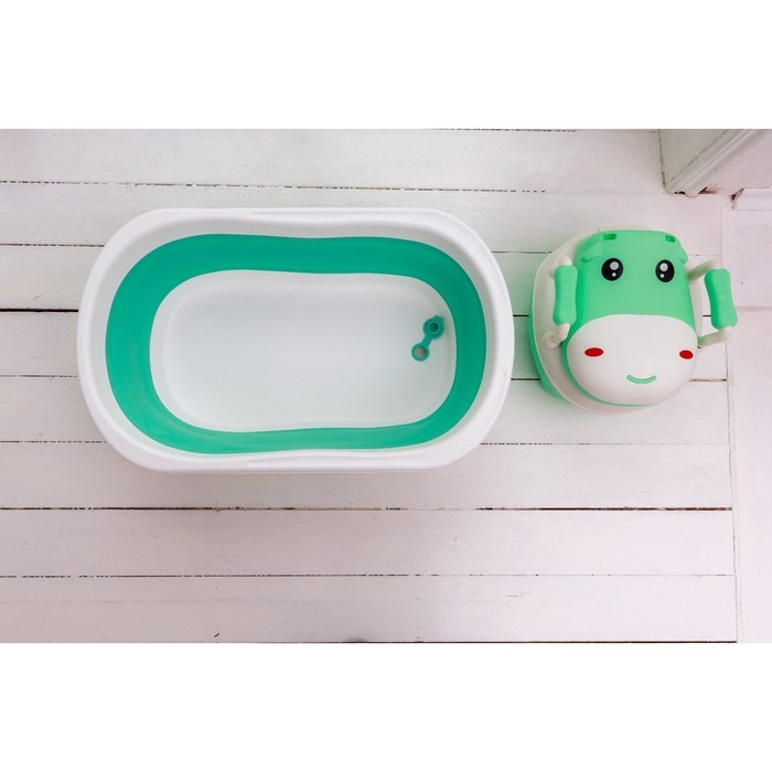 Ванночка детская складная со сливом, 75 см., цвет бирюзовый Ванночка детская складная со сливом, 75 см., цвет бирюзовый