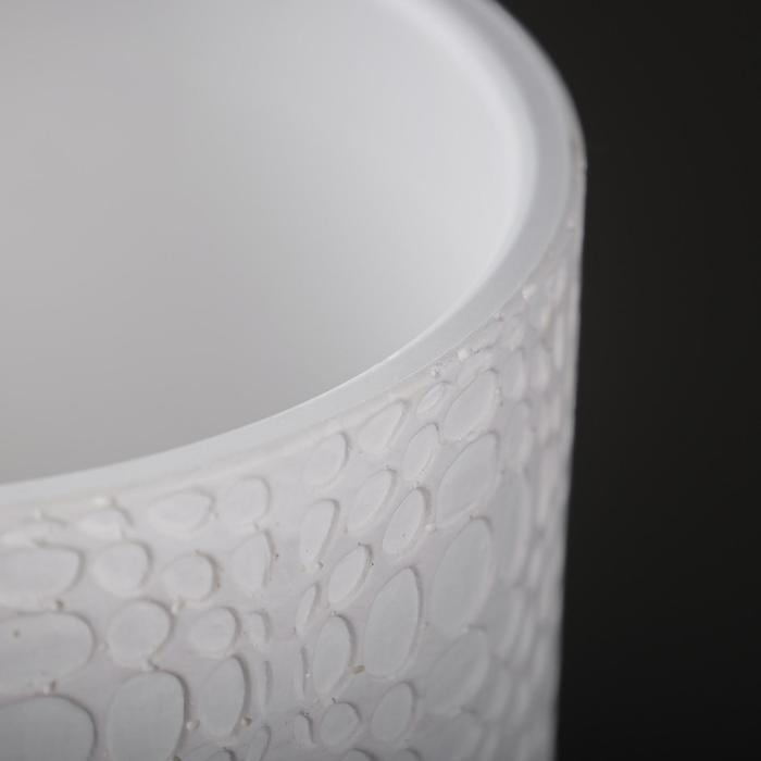 Горшок цветочный Горшок цветочный "Иллюзия" белый цилиндр №2, 2л