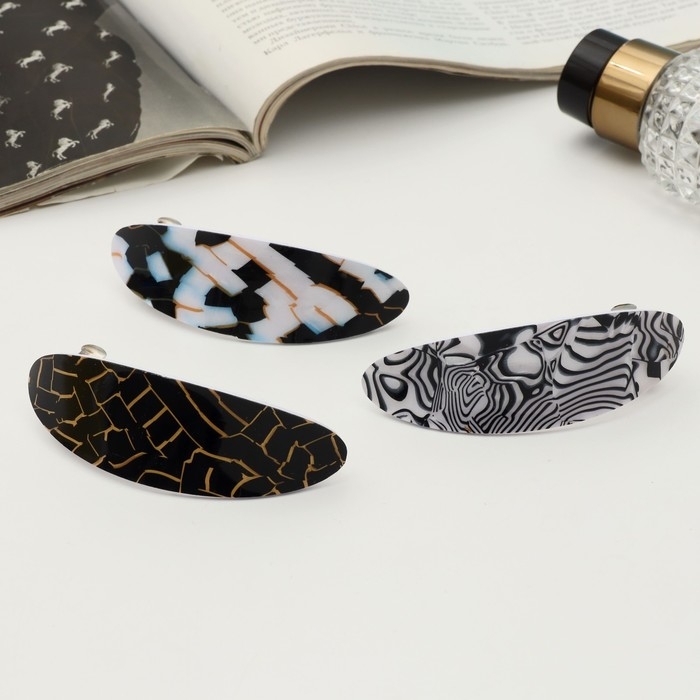 Заколка-автомат для волос Заколка-автомат для волос "Констанция" 8 см, микс