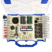 Набор мини-насадок для гравера ТУНДРА, круги, щетки, шарошки, диски, паста, 3.2 мм, 100 шт.