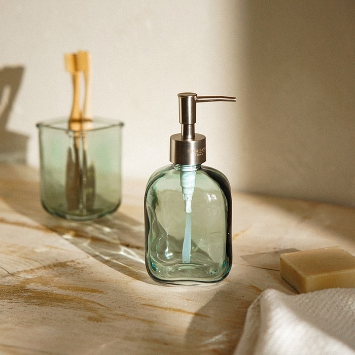 Дозатор для мыла SL Home, стекло, 8×8×18 см Дозатор для мыла SL Home, стекло, 8×8×18 см