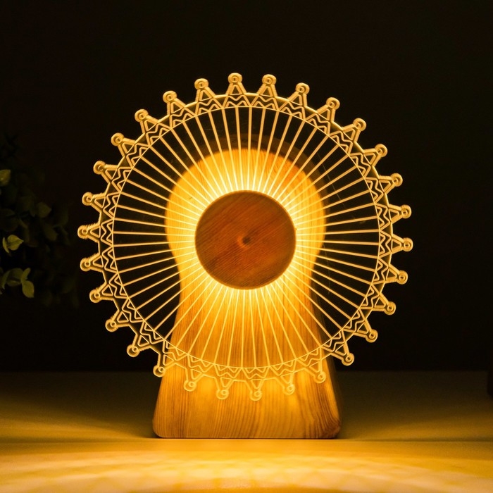 Светильник сенсорный Светильник сенсорный "Колесо" LED крутится 6Вт USB 15х4х16 см RISALUX