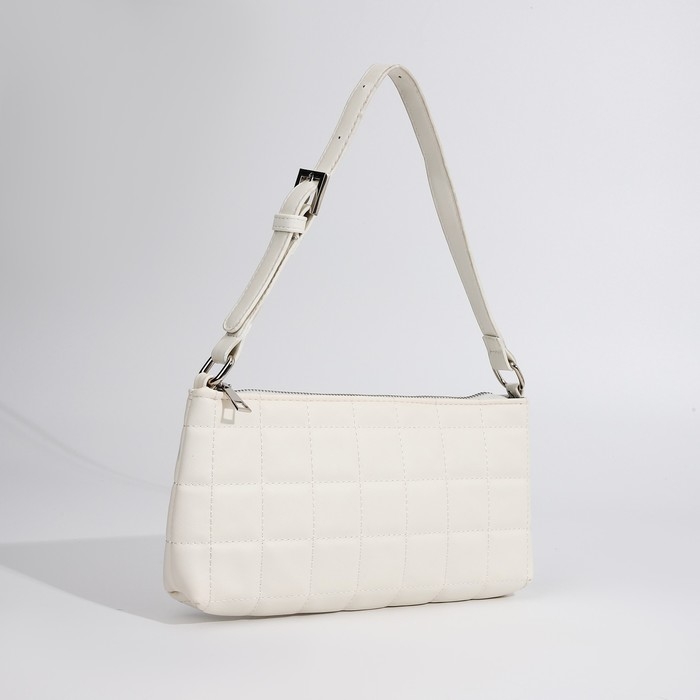 Сумка-багет на молнии, цвет белый Сумка-багет на молнии, цвет белый